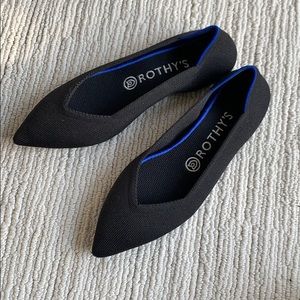 👠 NWT - Rothy’s Black flats size 8 shoe